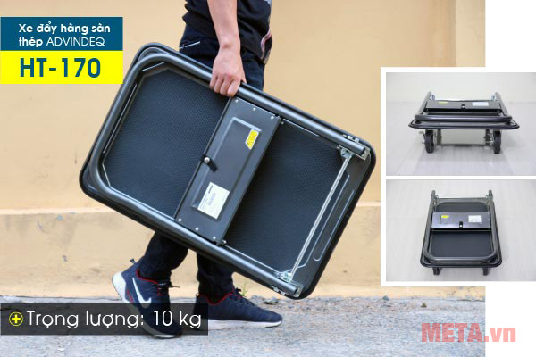 Điểm nhấn cấu tạo và thiết kế mặt sàn của xe đẩy hàng Advindeq HT-170
