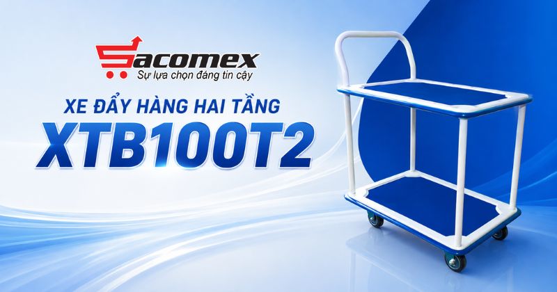 Xe đẩy hàng 2 tầng XTB100T2