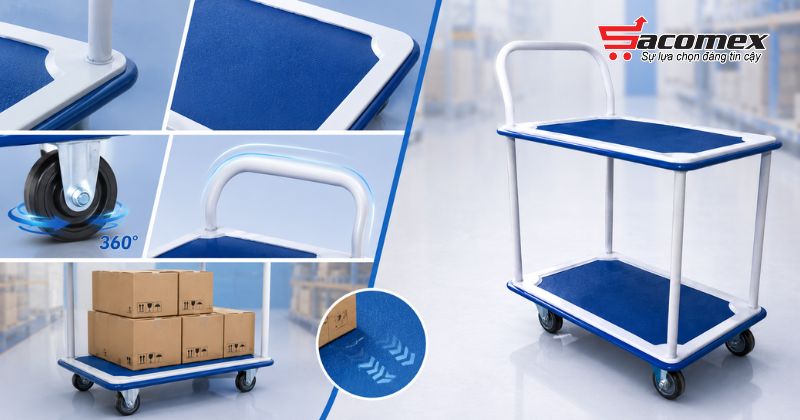 Những ưu điểm vượt trội của xe đẩy hàng hai tầng XTB100T2