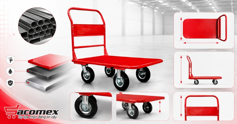 Đặc điểm cấu tạo và ưu điểm nổi bật của xe đẩy hàng Phong Thạnh XTH130T