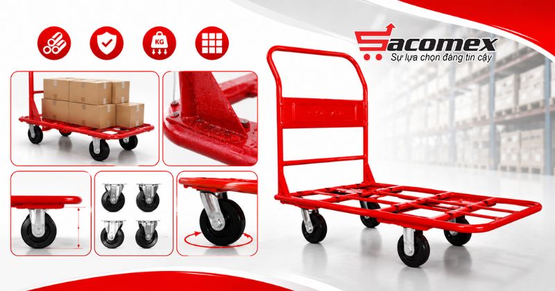 Những ưu điểm vượt trội của xe đẩy hàng 4 bánh XTH 300N