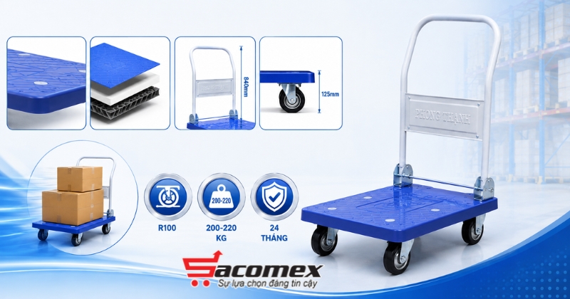 Những đặc điểm nổi bật của xe đẩy 4 bánh XTB 100DN