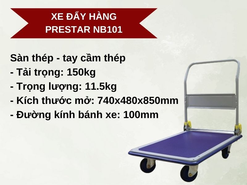 xe đẩy hàng 4 bánh Prestar NB-101