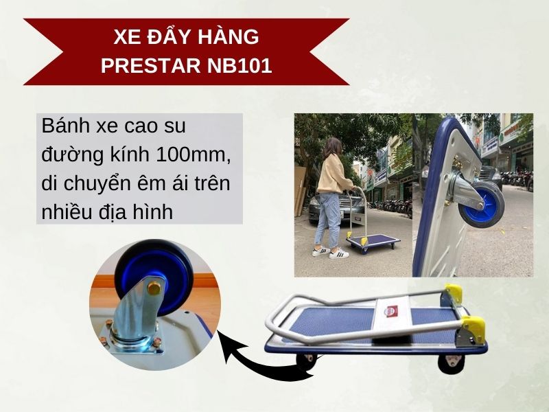 xe đẩy hàng 4 bánh Prestar NB-101