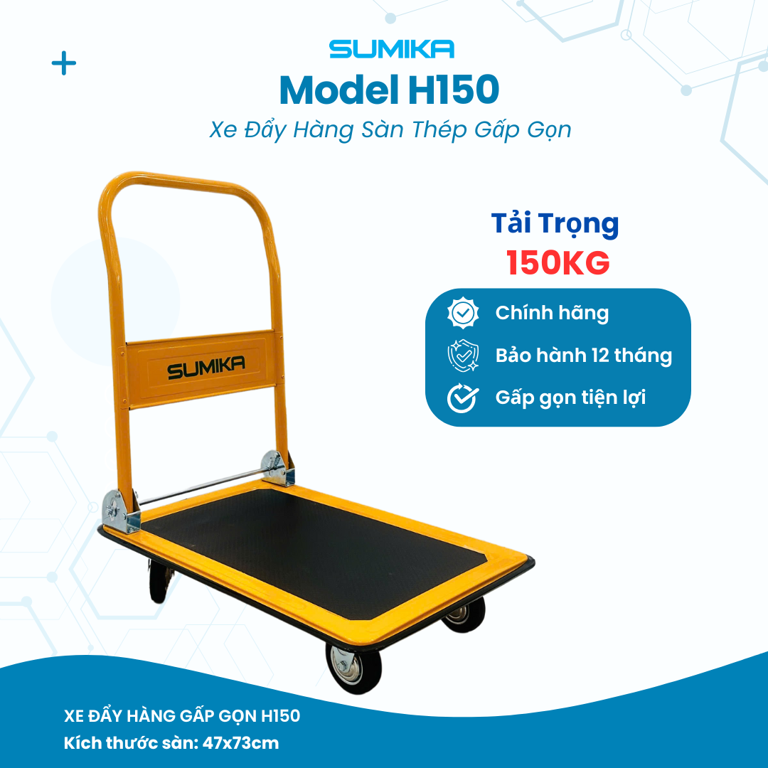Ưu điểm nổi bật của xe đẩy hàng gấp gọn Sumika H150