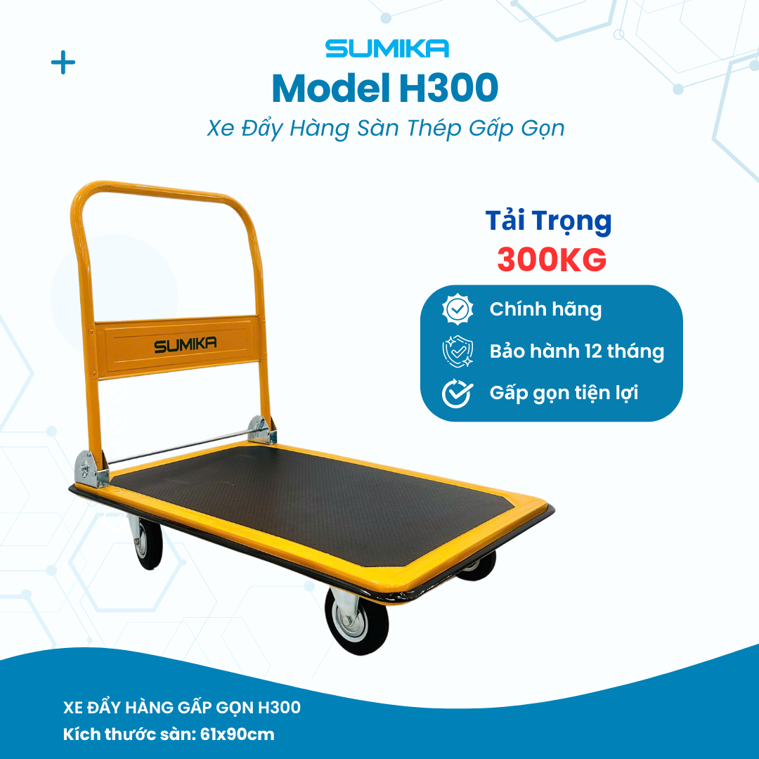 Ưu điểm nổi bật của xe đẩy hàng gấp gọn Sumika H300