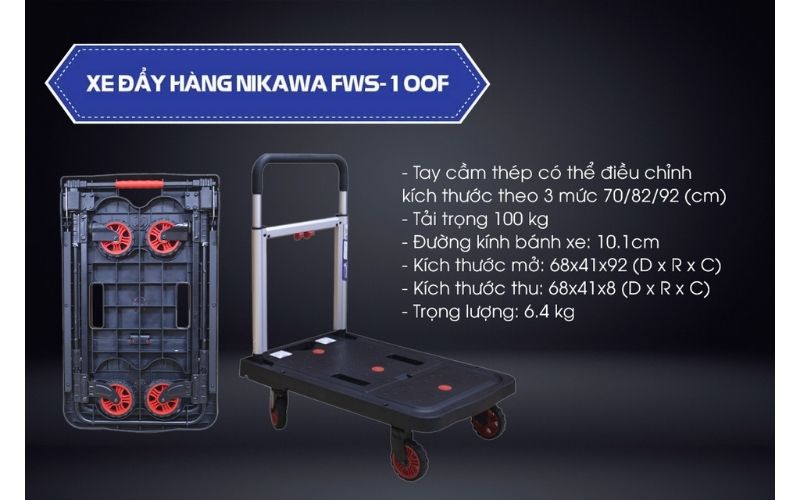 Giới thiệu xe đẩy hàng Nikawa FWS-100F