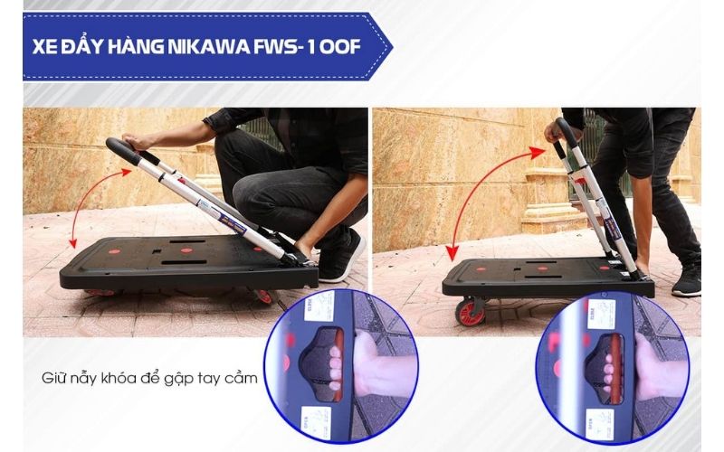 ​ Ưu điểm nổi bật của xe đẩy hàng Nikawa FWS-100F  Click and drag to move ​