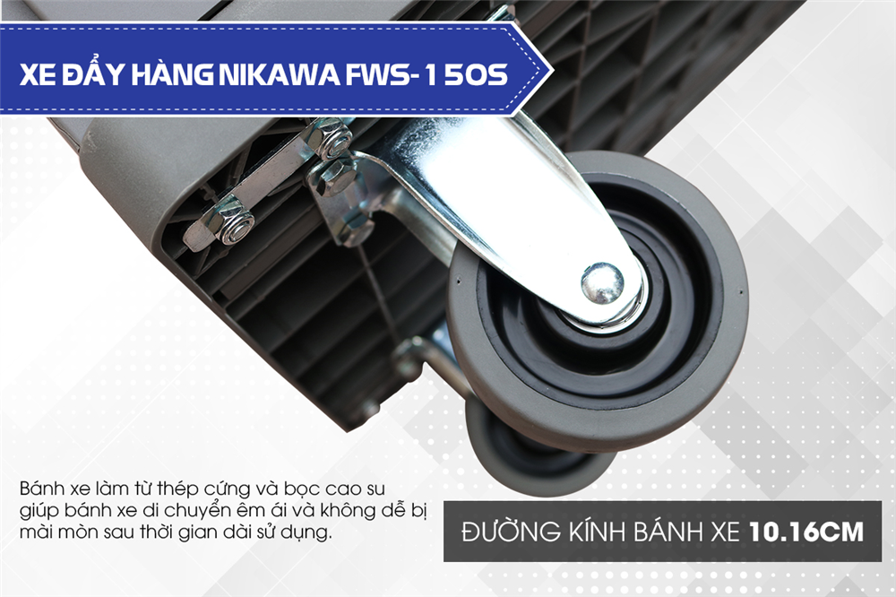 trang bị bánh xe đường kính 100 mm