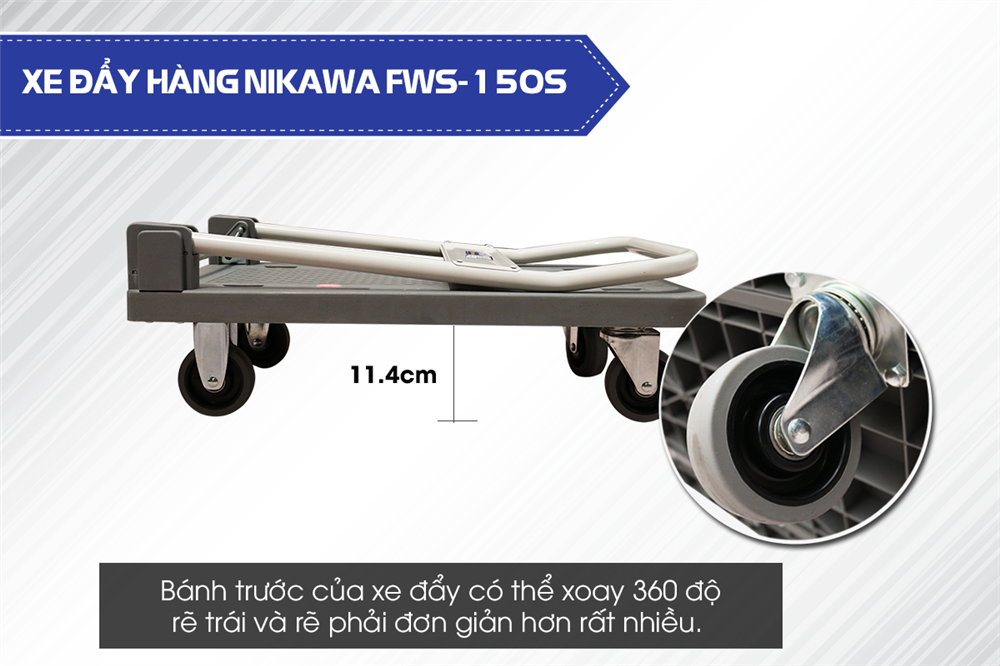  Bánh xe xoay linh hoạt, hỗ trợ thay đổi hướng nhanh chóng