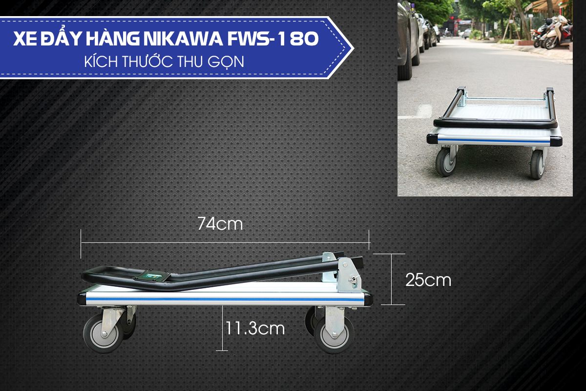 Đặc điểm nổi bật của xe đẩy hàng nhôm Nikawa FWS-180