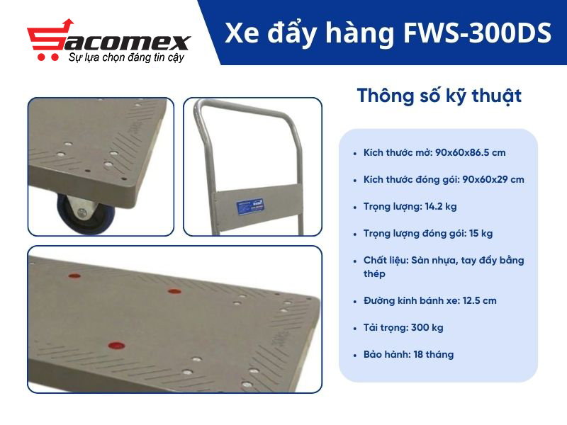 Ưu điểm nổi bật của xe đẩy hàng Nikawa FWS-300DS