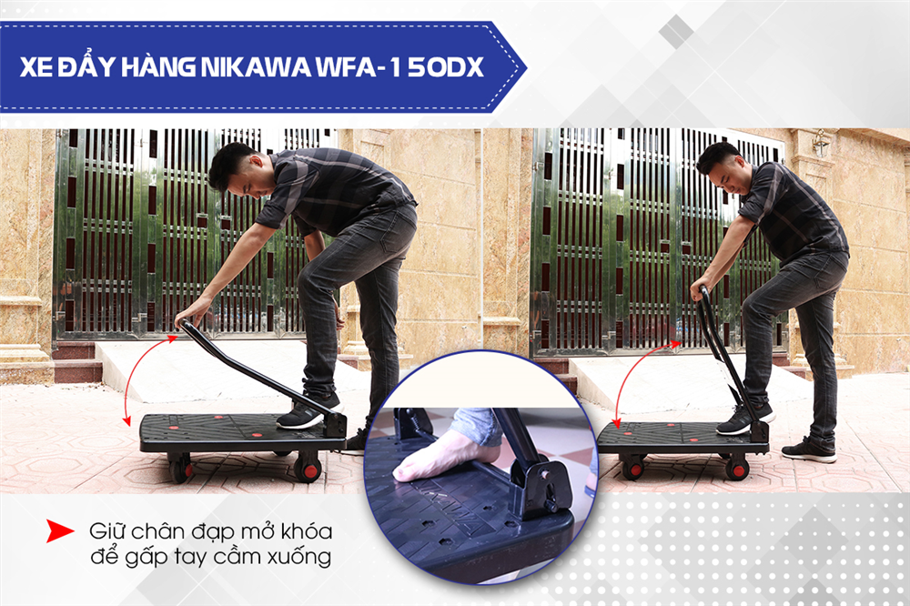 Ứng dụng của xe đẩy hàng Nikawa WFA-150DX