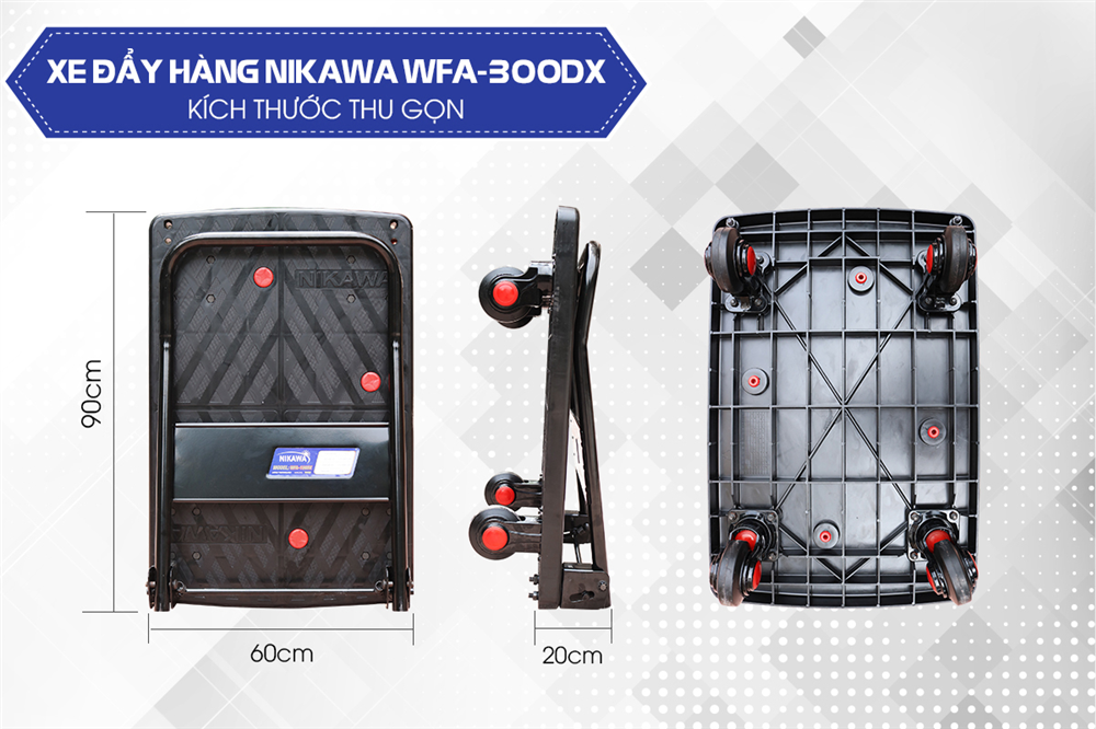 Ưu điểm nổi bật của xe đẩy hàng Nikawa WFA-300DX