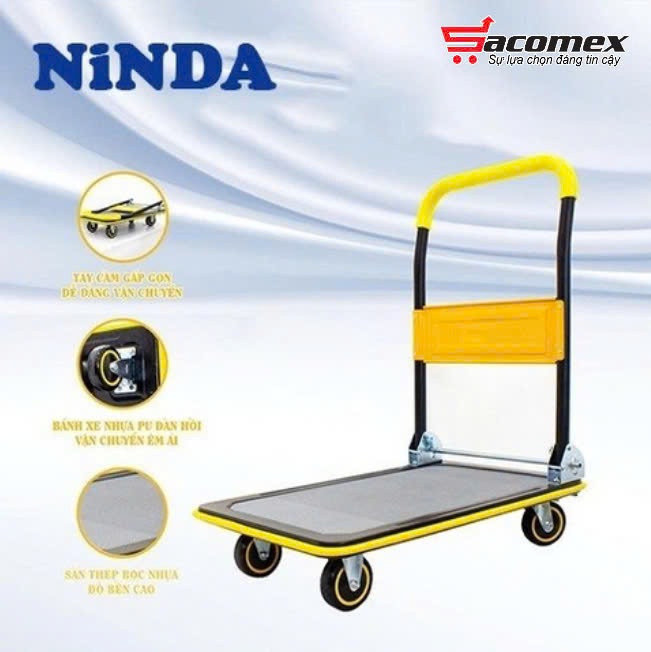 Đặc điểm nổi bật của xe đẩy hàng 4 bánh Ninda NV150