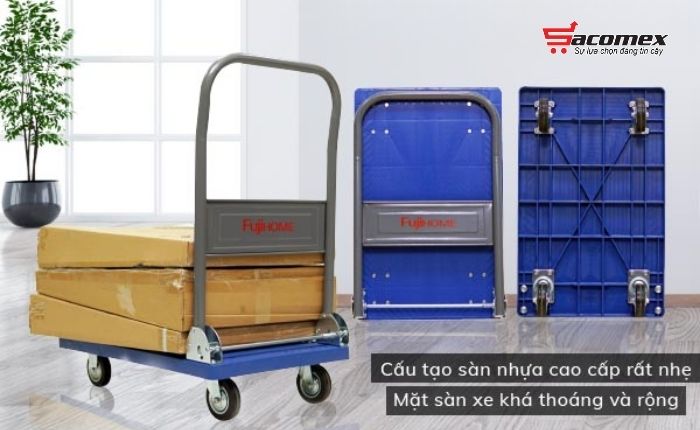 Ưu điểm nổi bật của xe đẩy hàng sàn nhựa Fujihome PH150A