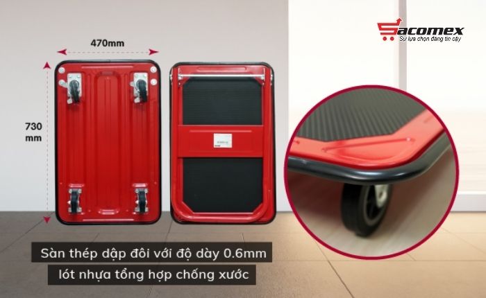 Lợi ích khi sử dụng xe đẩy hàng sàn thép 4 bánh Fujihome HT-415