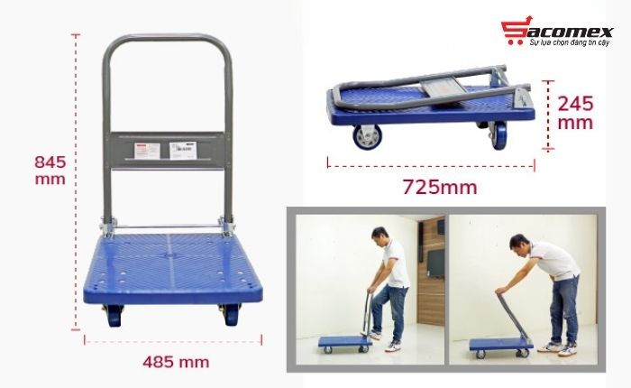 Đặc điểm nổi bật của xe đẩy hàng sàn nhựa Fujihome PH200A