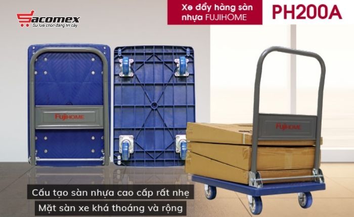 Đặc điểm nổi bật của xe đẩy hàng sàn nhựa Fujihome PH200A