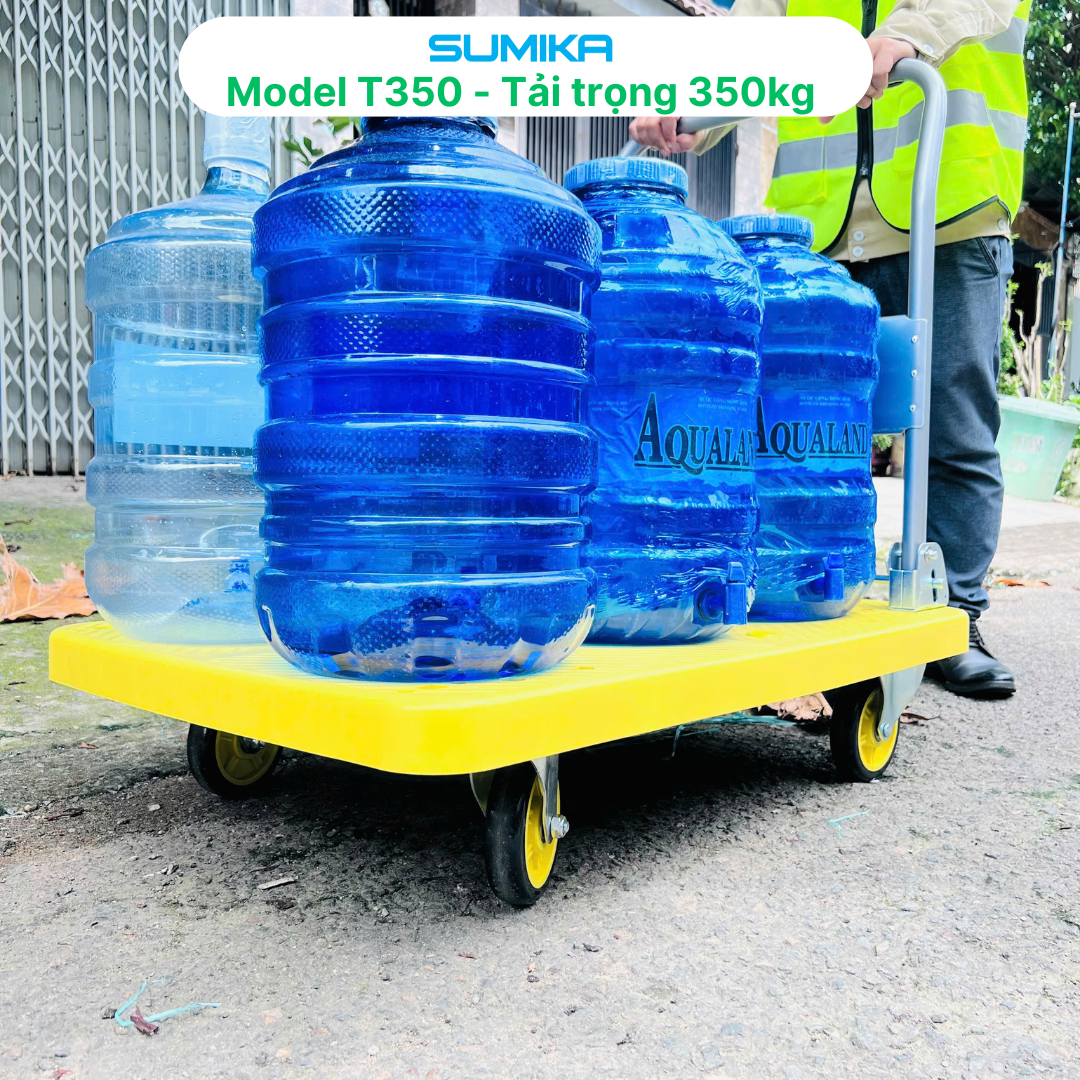 Ưu điểm nổi bật của xe đẩy hàng sàn nhựa Sumika T350