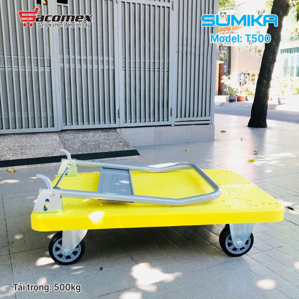 xe đẩy hàng sàn nhựa Sumika T500