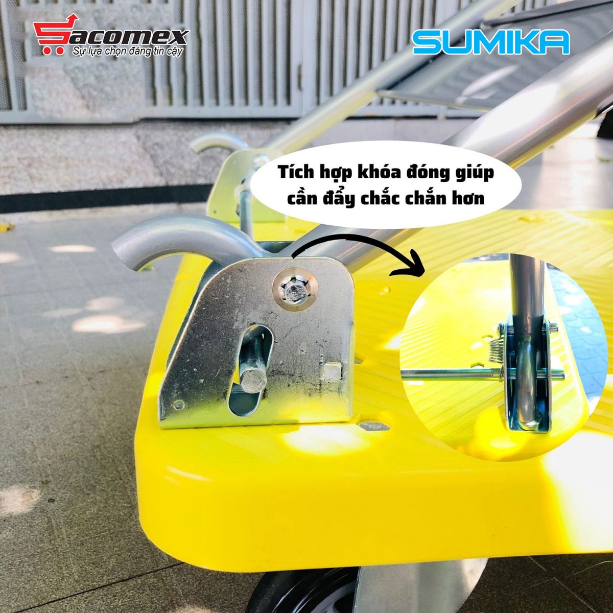 xe đẩy hàng sàn nhựa Sumika T500