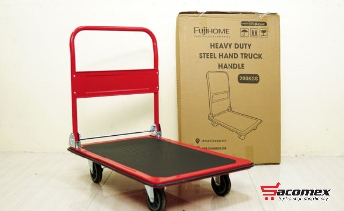 Giới thiệu về xe đẩy hàng sàn thép 4 bánh Fujihome HT-430