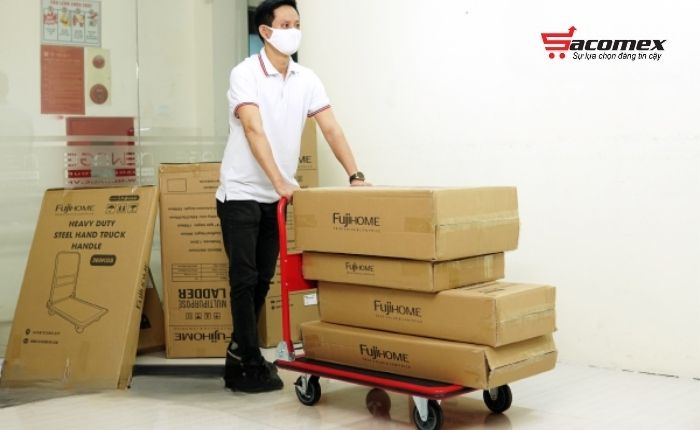Lợi ích khi sử dụng xe đẩy hàng sàn thép 4 bánh Fujihome HT-430