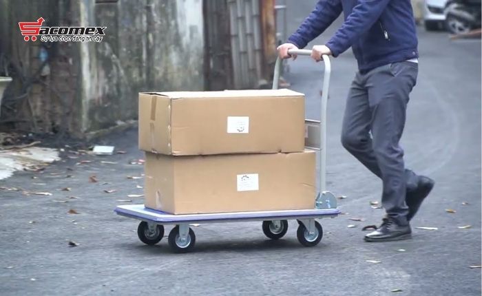 Lý do nên chọn xe đẩy hàng sàn thép 4 bánh Fujihome SH150 tại Sacomex