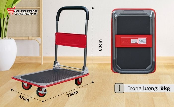 Đặc điểm nổi bật của xe đẩy hàng sàn thép 4 bánh Fujihome SH150N