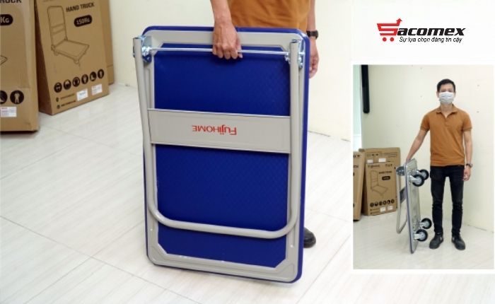 Ứng dụng thực tế của xe đẩy hàng sàn thép 4 bánh Fujihome SH300
