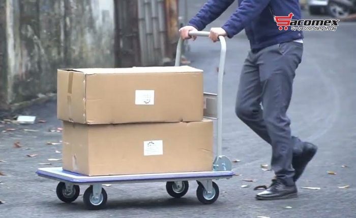 Giới thiệu xe đẩy hàng sàn thép 4 bánh Fujihome SH300
