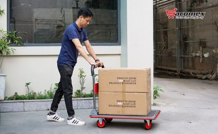 Giới thiệu về xe đẩy hàng sàn thép 4 bánh Fujihome SH300N