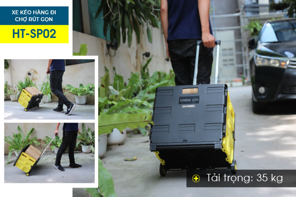 Ứng dụng thực tế và sự linh hoạt của xe kéo hàng đi chợ rút gọn ADVINDEQ HT-SP02
