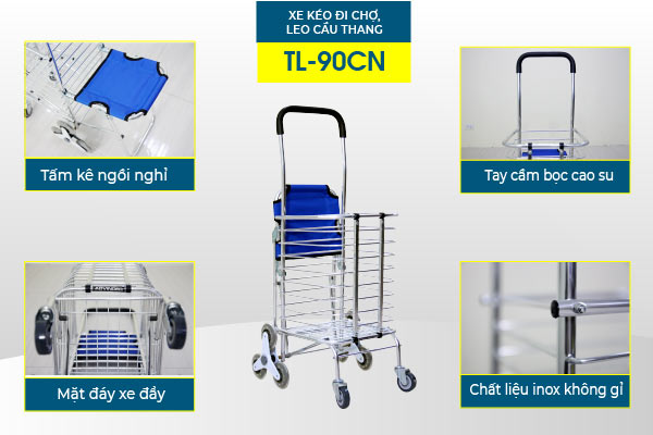 Xe kéo đi chợ rút gọn Advindeq TL-90CN