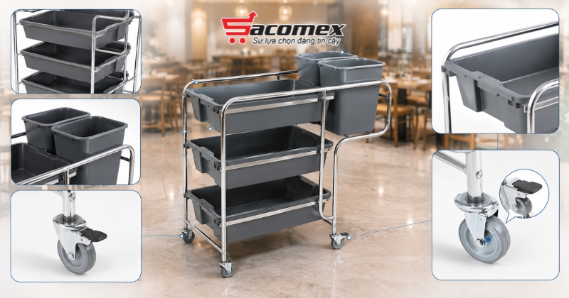Cấu tạo chi tiết của xe dọn vệ sinh HiClean HC 167