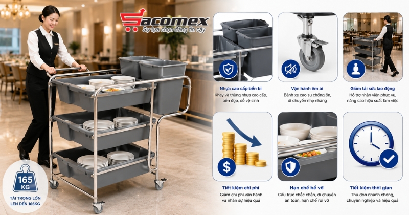 Các ưu điểm nổi bật của xe dọn vệ sinh HiClean HC 167