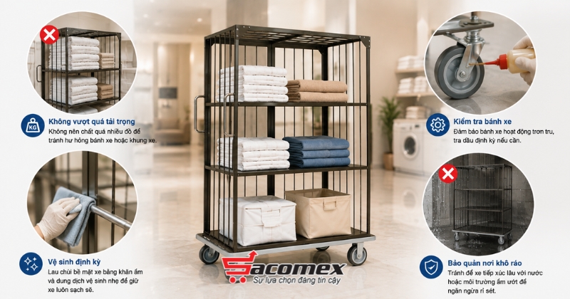 Hướng dẫn sử dụng và bảo quản xe đẩy