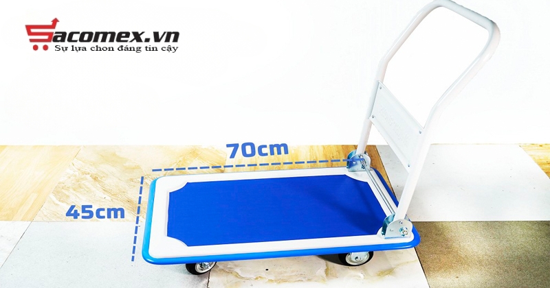 Diện tích mặt sàn xe đẩy hàng 4 bánh Phong Thạnh XTB 100D