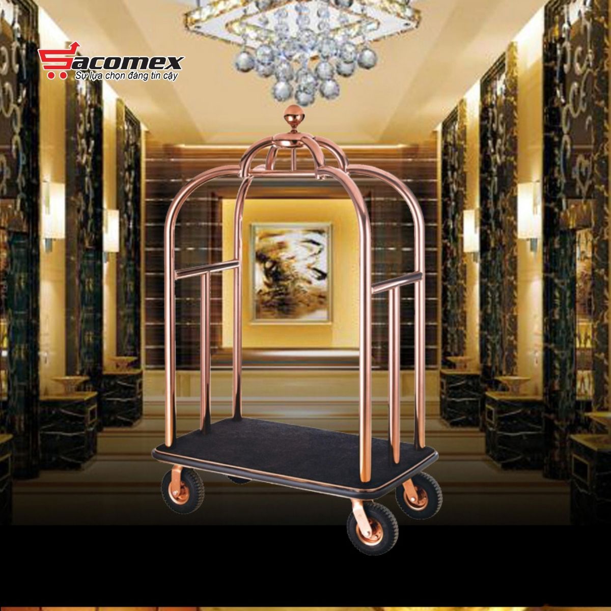 Ứng dụng của xe đẩy hành lý khách sạn HTGHXL17