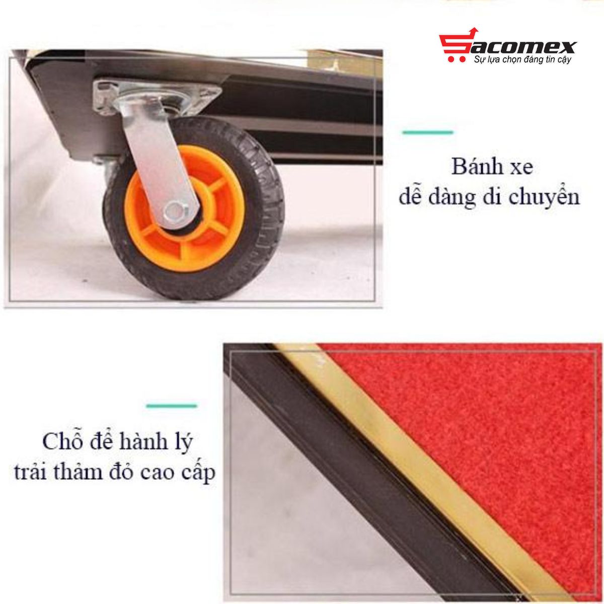 Ưu điểm nổi bật của xe đẩy hành lý khách sạn inox vàng HTIX07-G