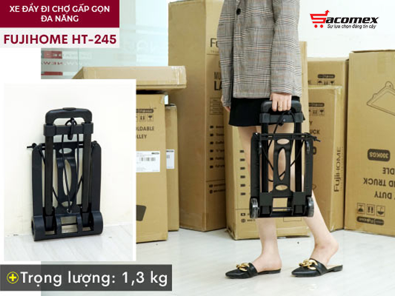 Ưu điểm vượt trội của xe đẩy đi chợ gấp gọn đa năng Fujihome HT-245