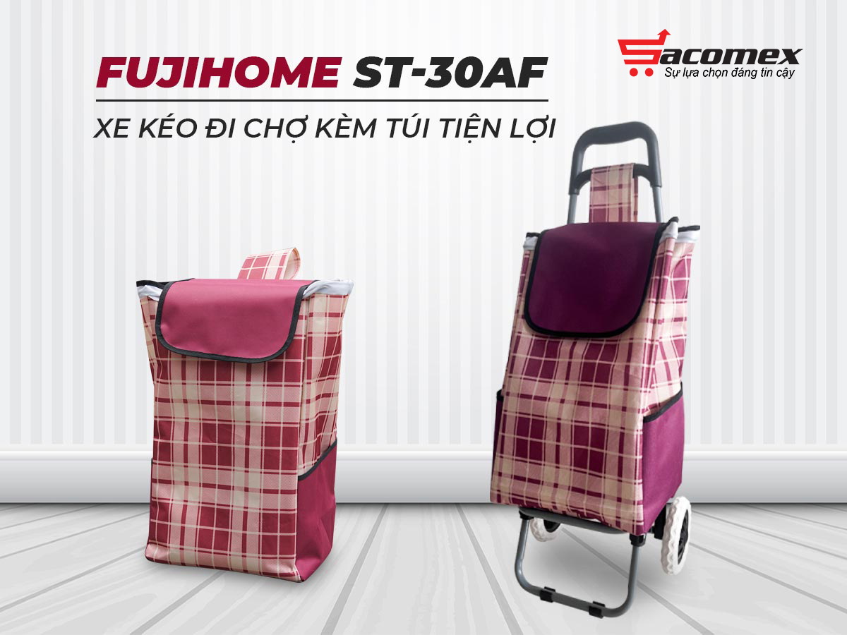 Giới thiệu xe kéo đi chợ kèm túi tiện lợi Fujihome ST-30AF