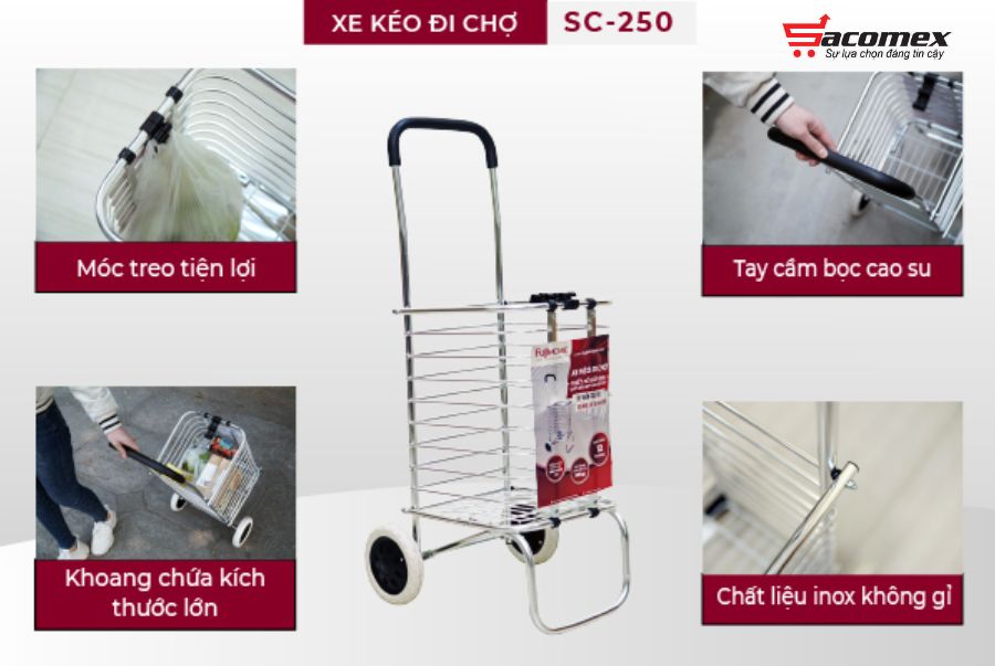 Đặc điểm nổi bật của xe kéo đi chợ đa năng Fujihome SC-250