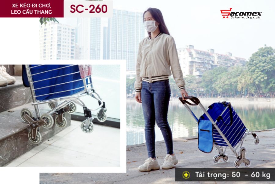 Đặc điểm nổi bật của xe kéo đi chợ, leo cầu thang Fujihome SC-260