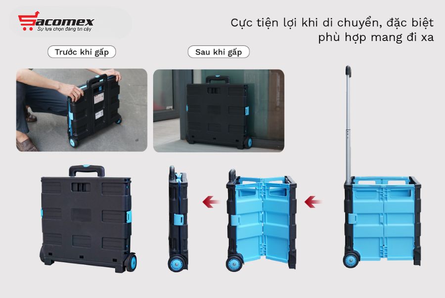 Đặc điểm nổi bật của xe kéo hàng đi chợ rút gọn Fujihome PT-35C