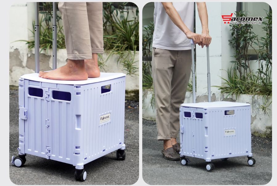 Giới thiệu về xe kéo hàng đi chợ rút gọn Fujihome PT-45F
