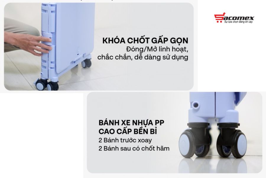 Đặc điểm nổi bật của xe kéo hàng đi chợ rút gọn Fujihome PT-45F