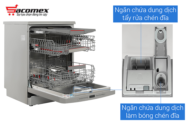 Máy rửa bát Bosch độc lập SMS6ECI11E thiết kế hiện đại