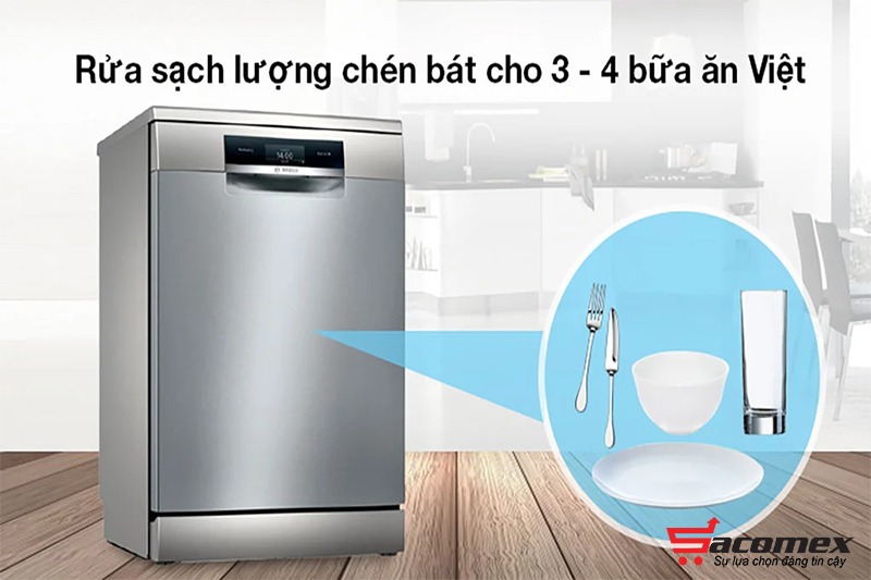  Đặc điểm nổi bật của máy rửa bát Bosch độc lập SMS8YCI01E Serie 8 Sấy Zeolith dung tích lớn